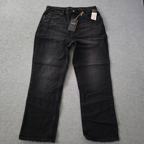 Lee Denim - Lee Vintage Modern High Rise Straight Leg Ankle Jeans Washed Black Size 32